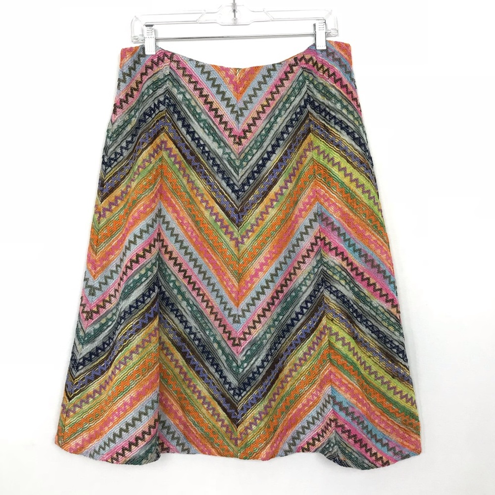 Parisian Signature embroidered knit boho skirt 10